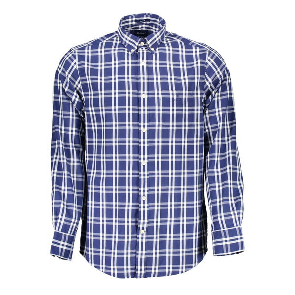 Blue Cotton Men Shirt Gant