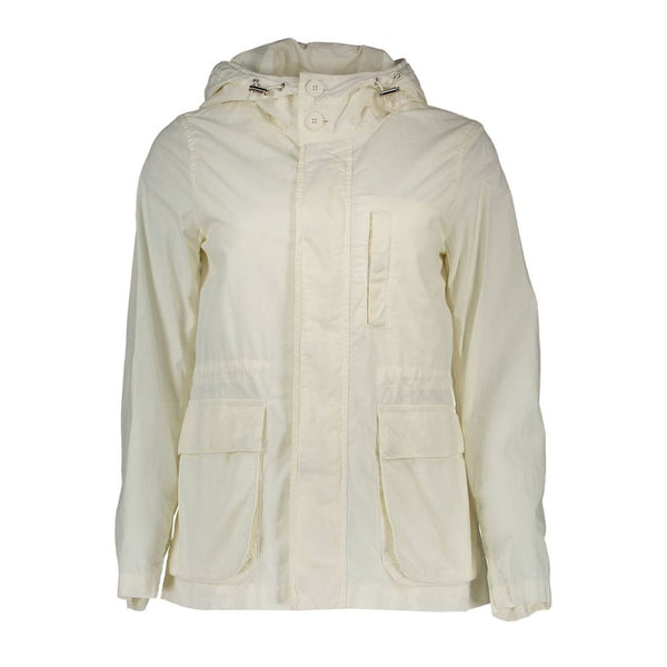 White Cotton Women Jacket Gant