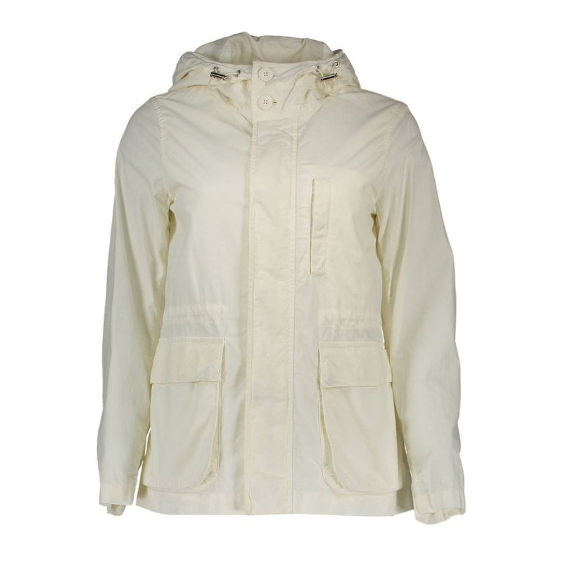 White Cotton Women Jacket Gant