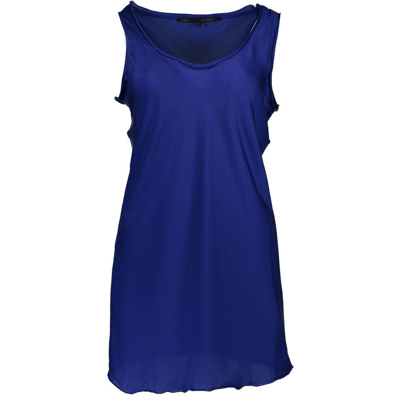 Blue Polyester Womens Tank Top Silvian Heach