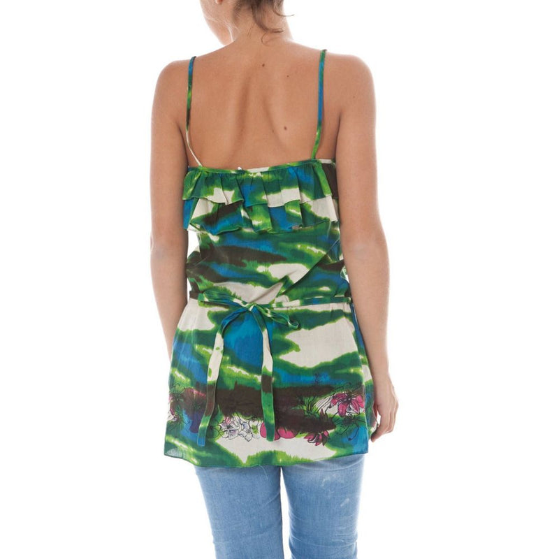 Green Cotton Unisex Tank John Galliano