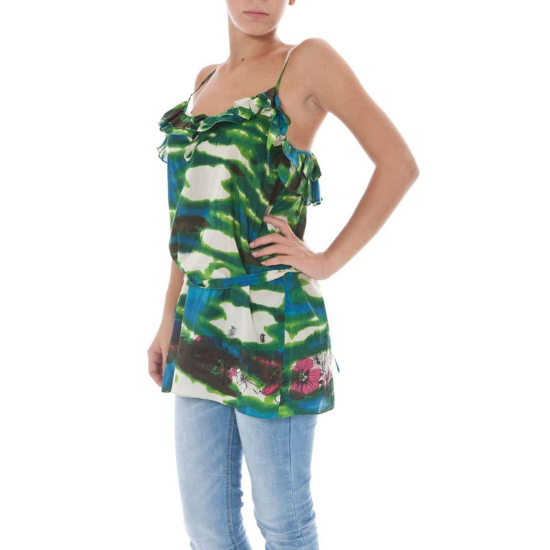 Green Cotton Unisex Tank John Galliano