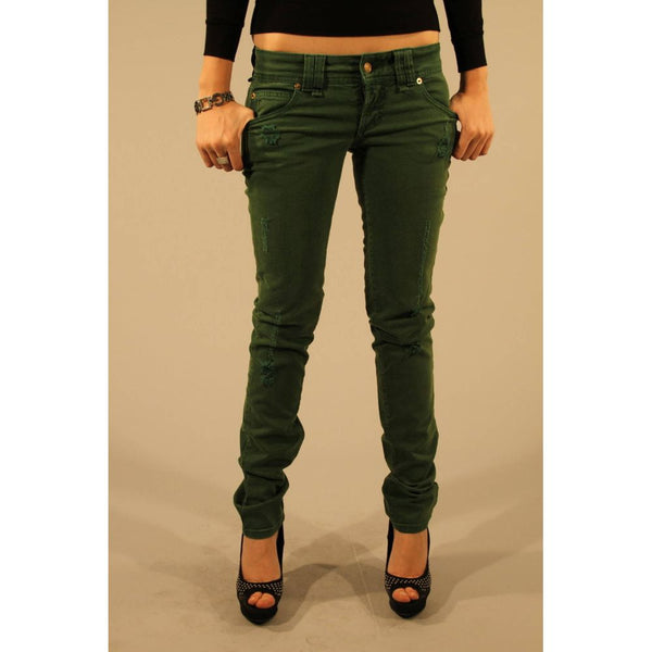 Green Cotton Women Jean John Galliano