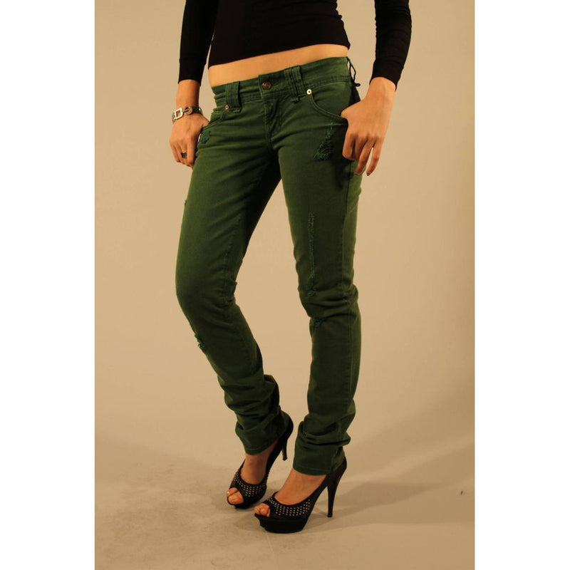 Green Cotton Women Jean John Galliano