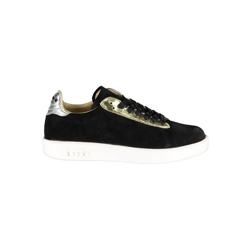 Black Leather Women Sneaker Diadora