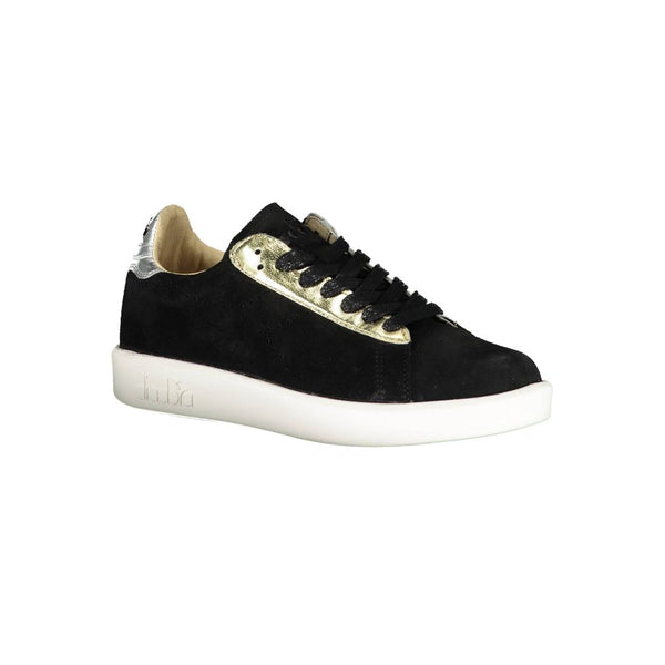 Black Leather Women Sneaker Diadora