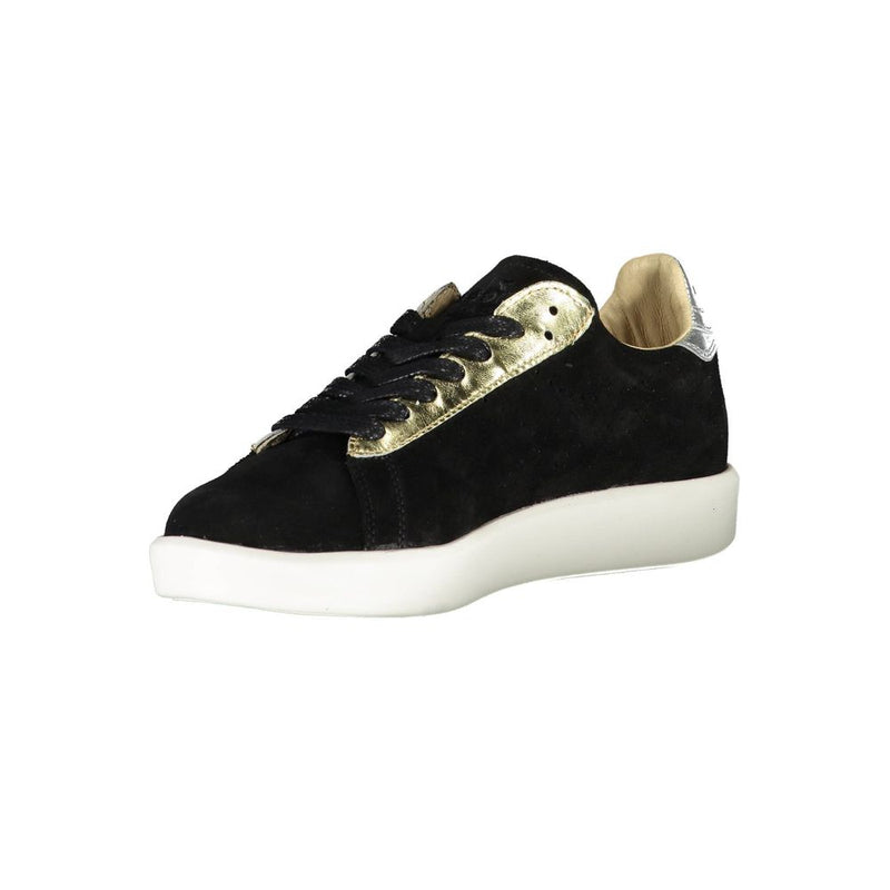Black Leather Women Sneaker Diadora