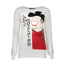 White Other Fibres Women Sweater Love Moschino
