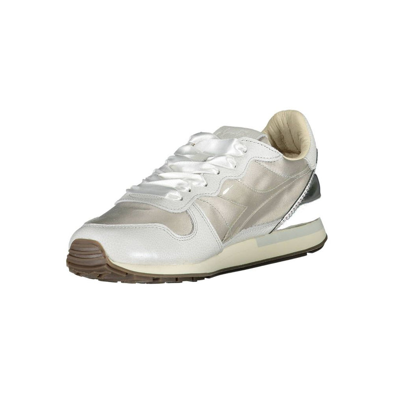 Gray Leather Women Sneaker Diadora