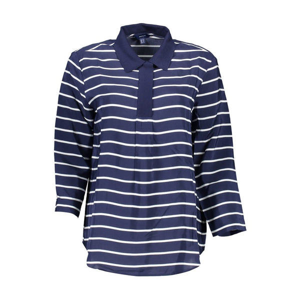 Blue Viscose Women Polo Shirt Gant