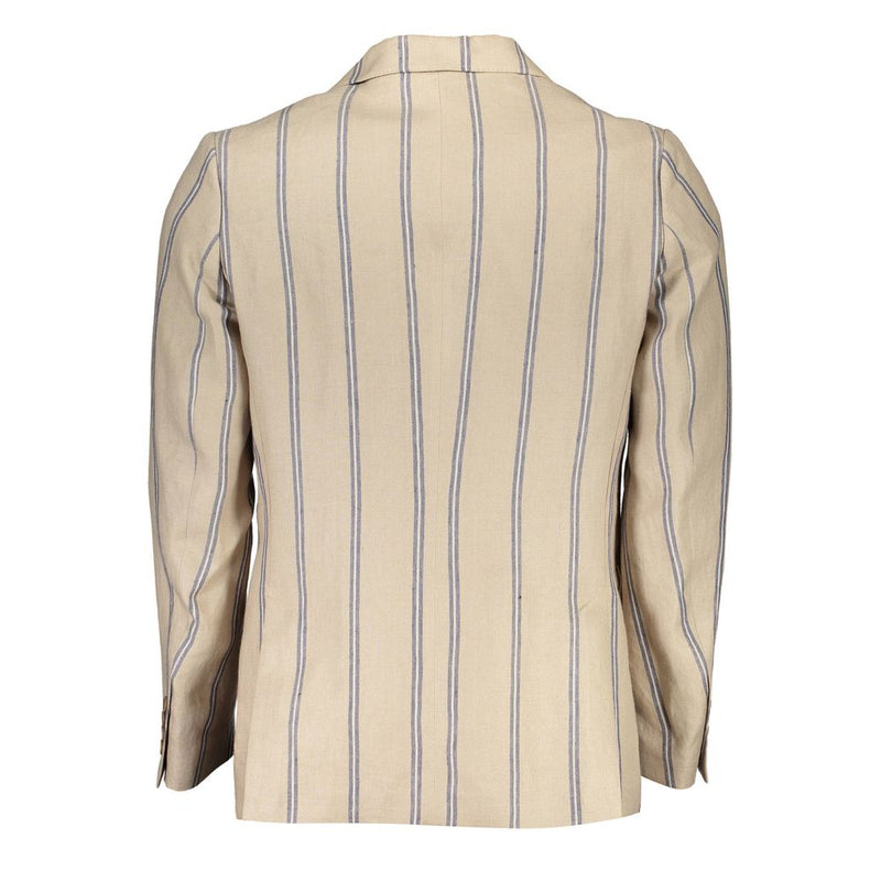 Beige Linen Men Jacket Gant