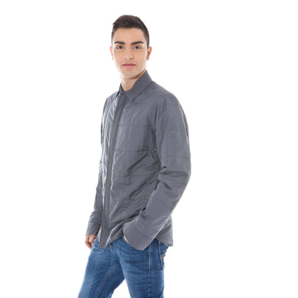 Gray Polyester Men Jacket Calvin Klein