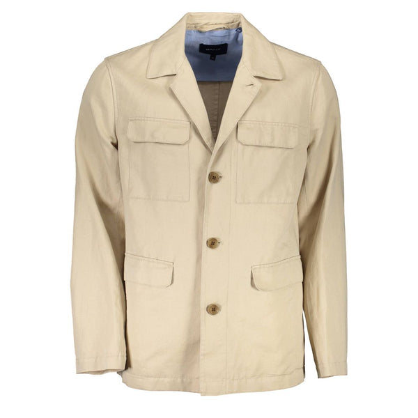 Beige Cotton Jacket Gant