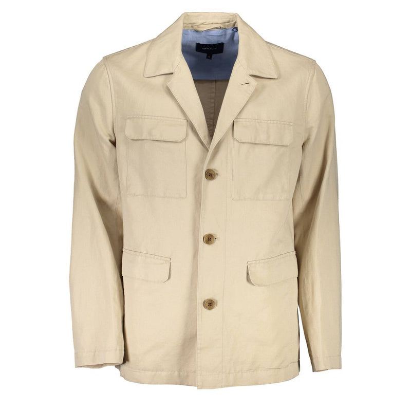 Beige Cotton Jacket Gant