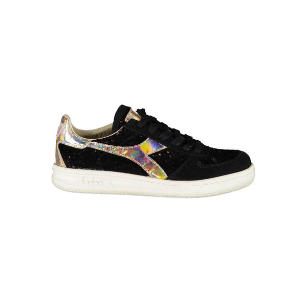 Black Leather Women Sneaker Diadora