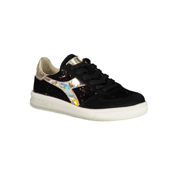 Black Leather Women Sneaker Diadora