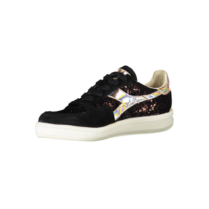 Black Leather Women Sneaker Diadora