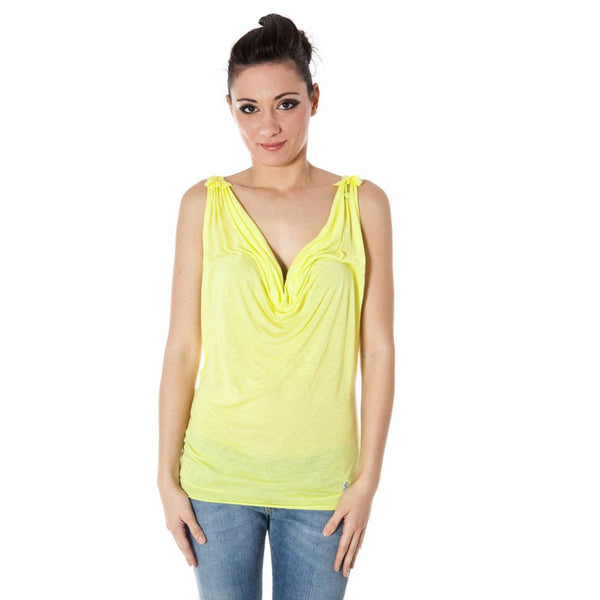 Yellow Viscose Tops & T-Shirt Zuelements