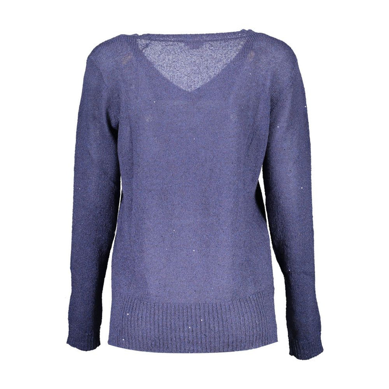 Blue Acrylic Women Sweater U.S. POLO ASSN.