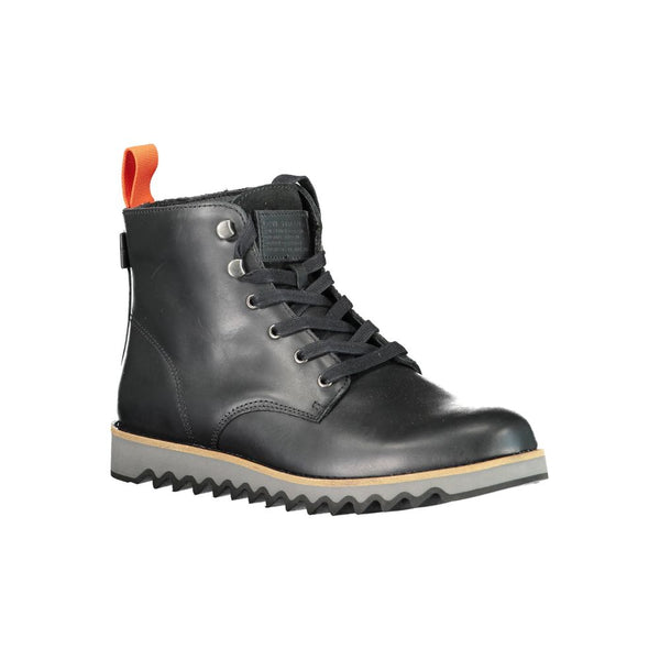 Black Leather Men Boot Levi's