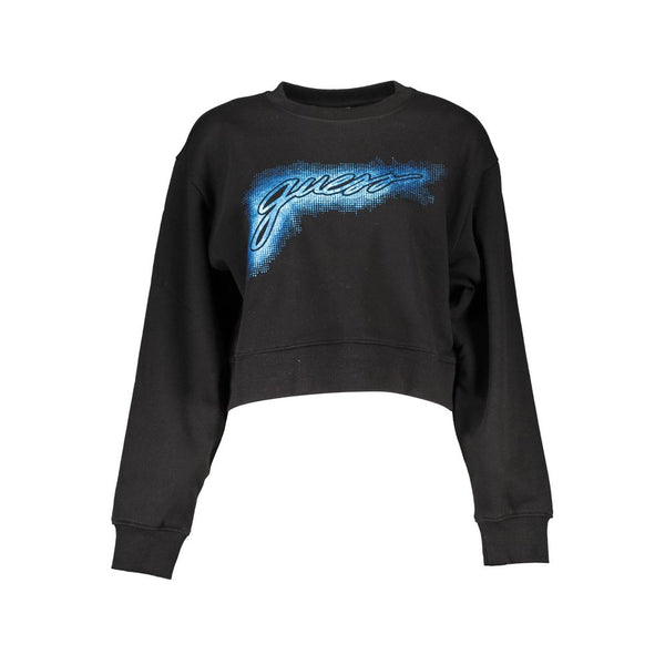 Black Cotton Women Sweater Guess Jeans