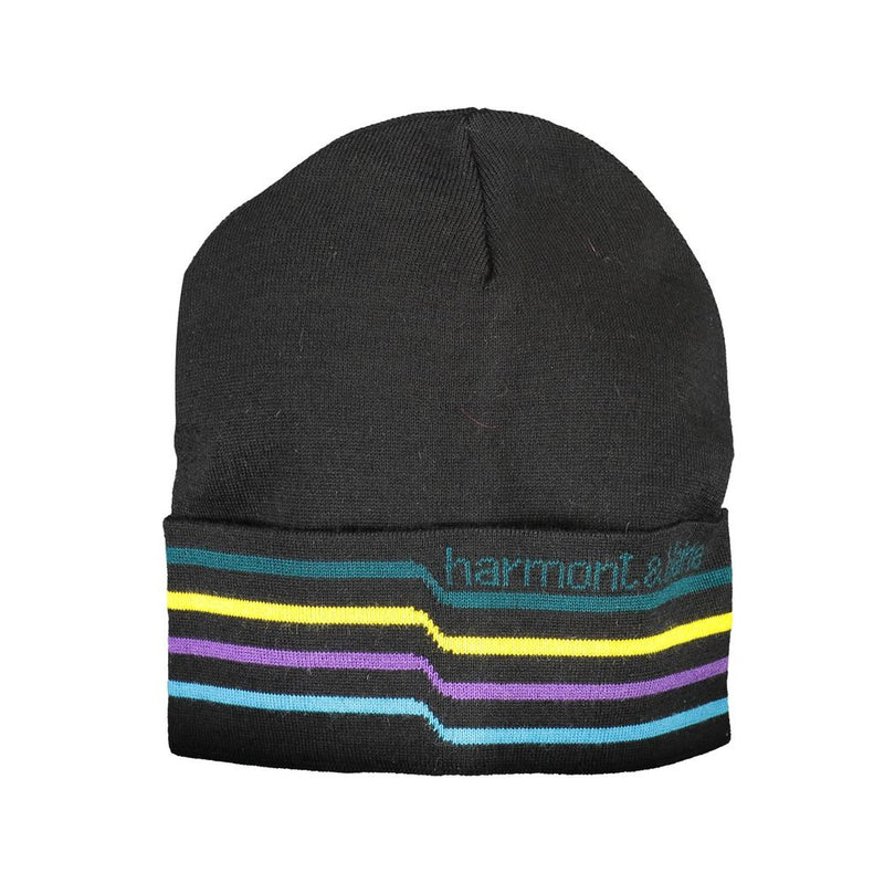 Black Wool Men Cap Harmont & Blaine