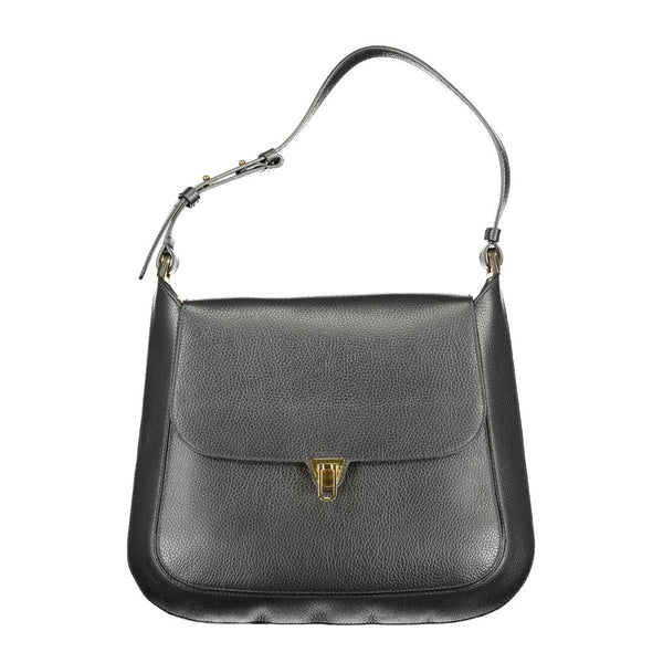 Black Leather Women Handbag Coccinelle