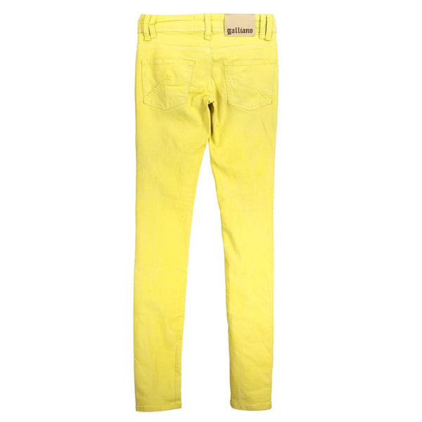 Yellow Cotton Jeans & Pant John Galliano