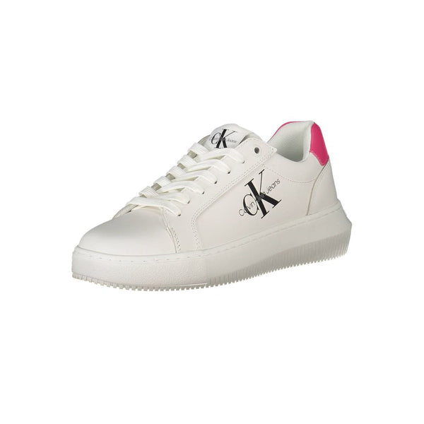 White Leather Women Sneaker Calvin Klein