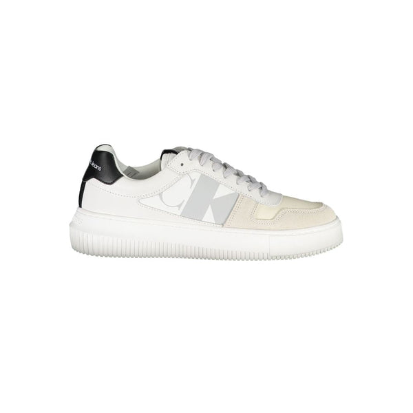 White Polyester Sneaker Calvin Klein