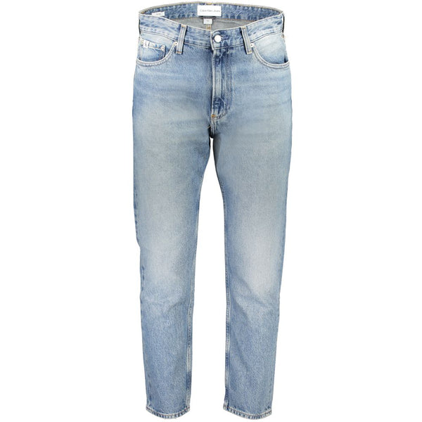 Light Blue Cotton Men Jeans Calvin Klein