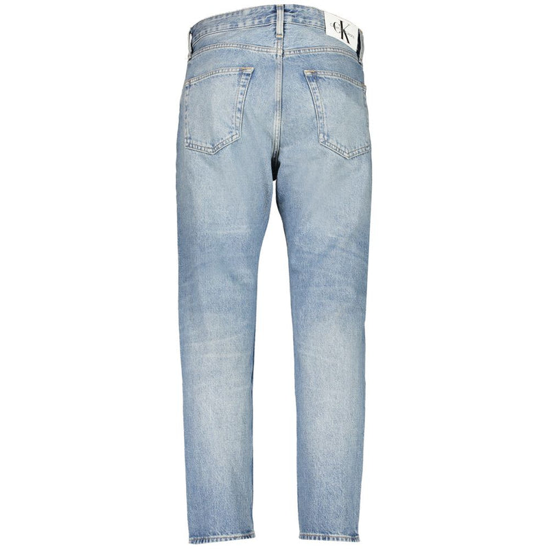Light Blue Cotton Men Jeans Calvin Klein