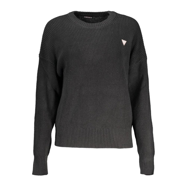 Black Cotton Sweater Guess Jeans