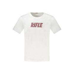 White Cotton Men T-Shirt Rifle