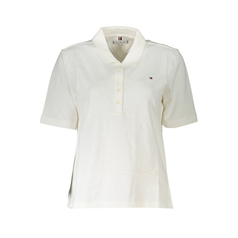 White Cotton Polo Shirt Tommy Hilfiger