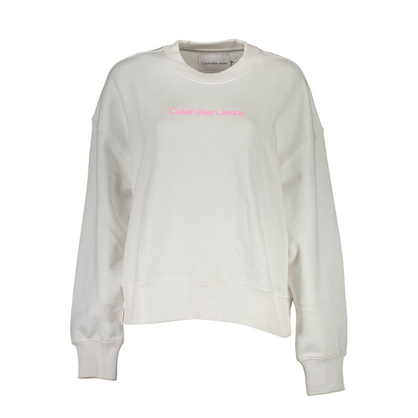 White Cotton Sweater Calvin Klein