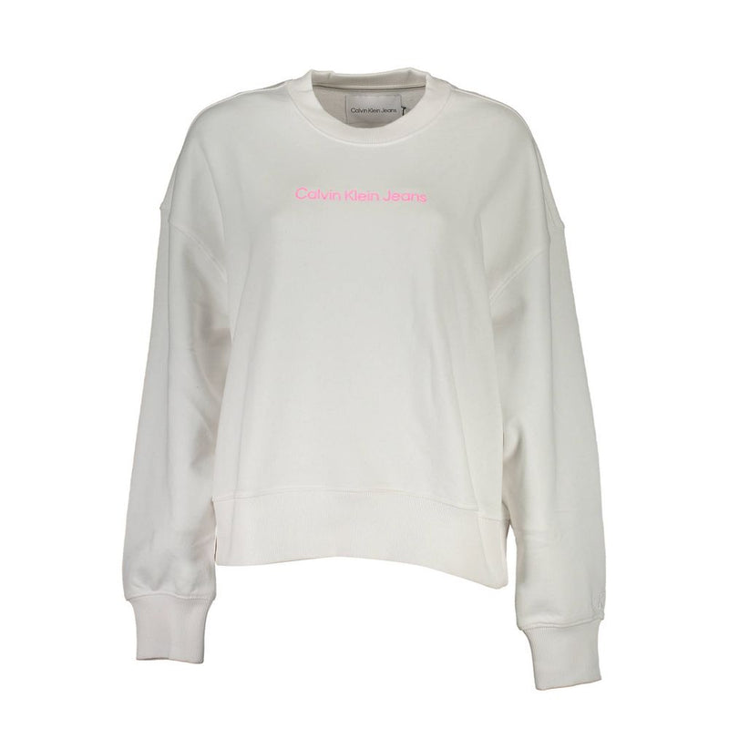 White Cotton Sweater Calvin Klein