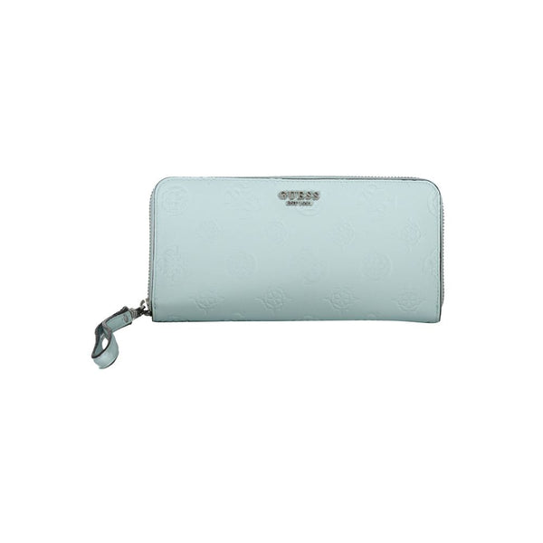 Blue Polyethylene Wallet Guess Jeans