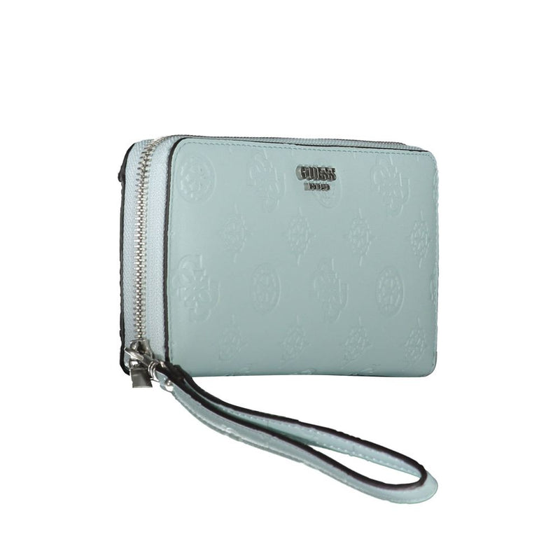 Blue Polyethylene Wallet Guess Jeans