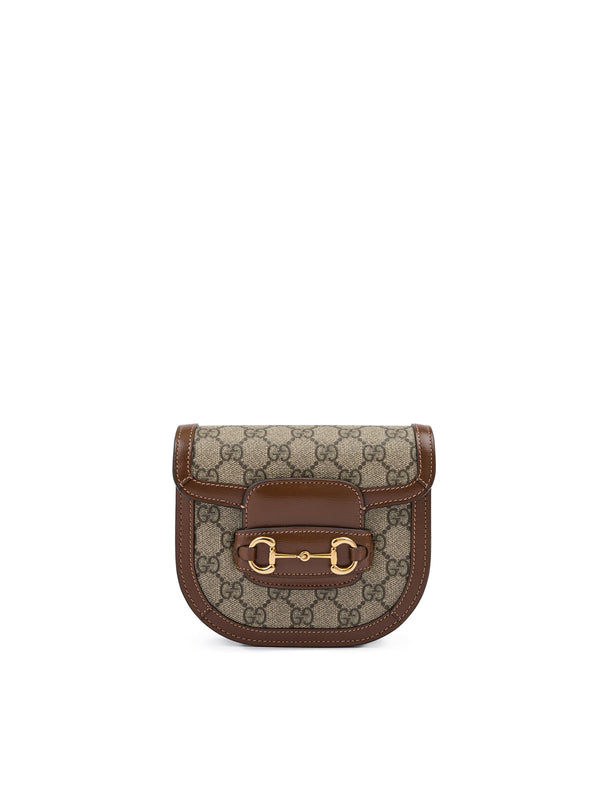 GG Beige Monogram Horsebit 1955 Belt Bag Gucci