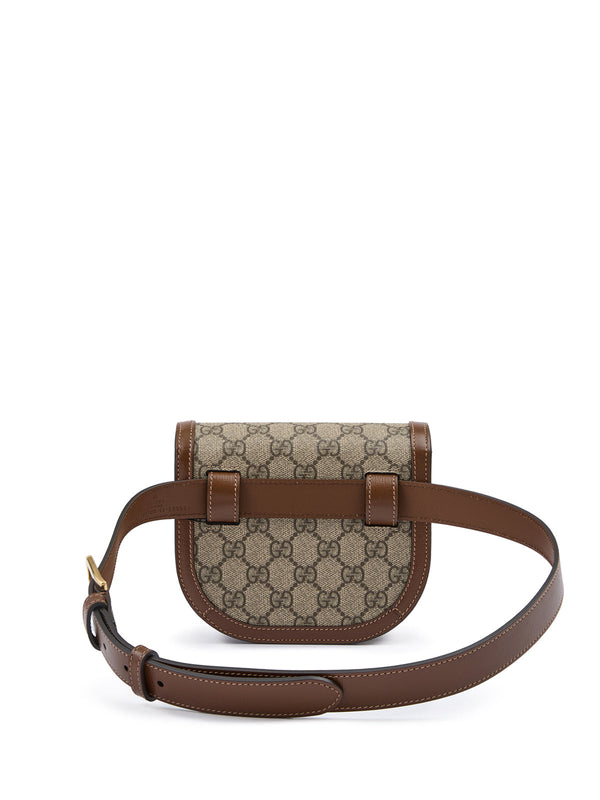 GG Beige Monogram Horsebit 1955 Belt Bag Gucci