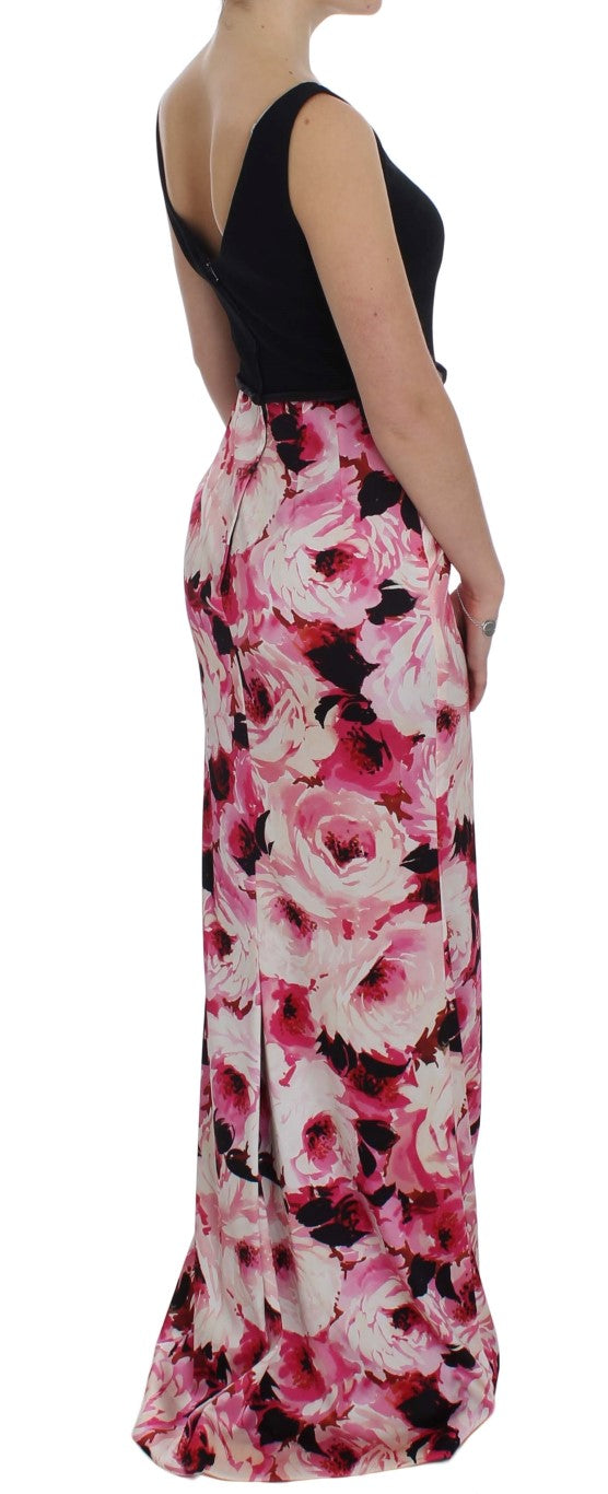 Floral Elegance Sheath Long Dress Dolce & Gabbana