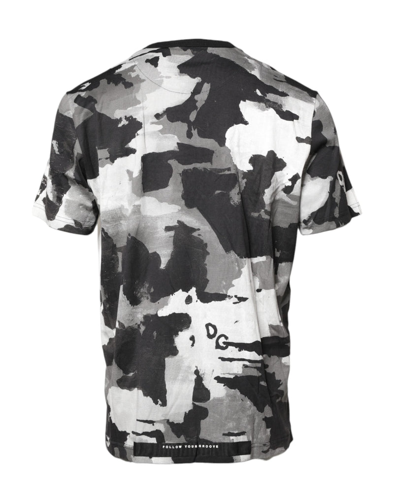 Multicolor Camouflage Crew Neck T-shirt Dolce & Gabbana