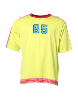 Green Cotton 85 Patch Crew Neck T-shirt Dolce & Gabbana
