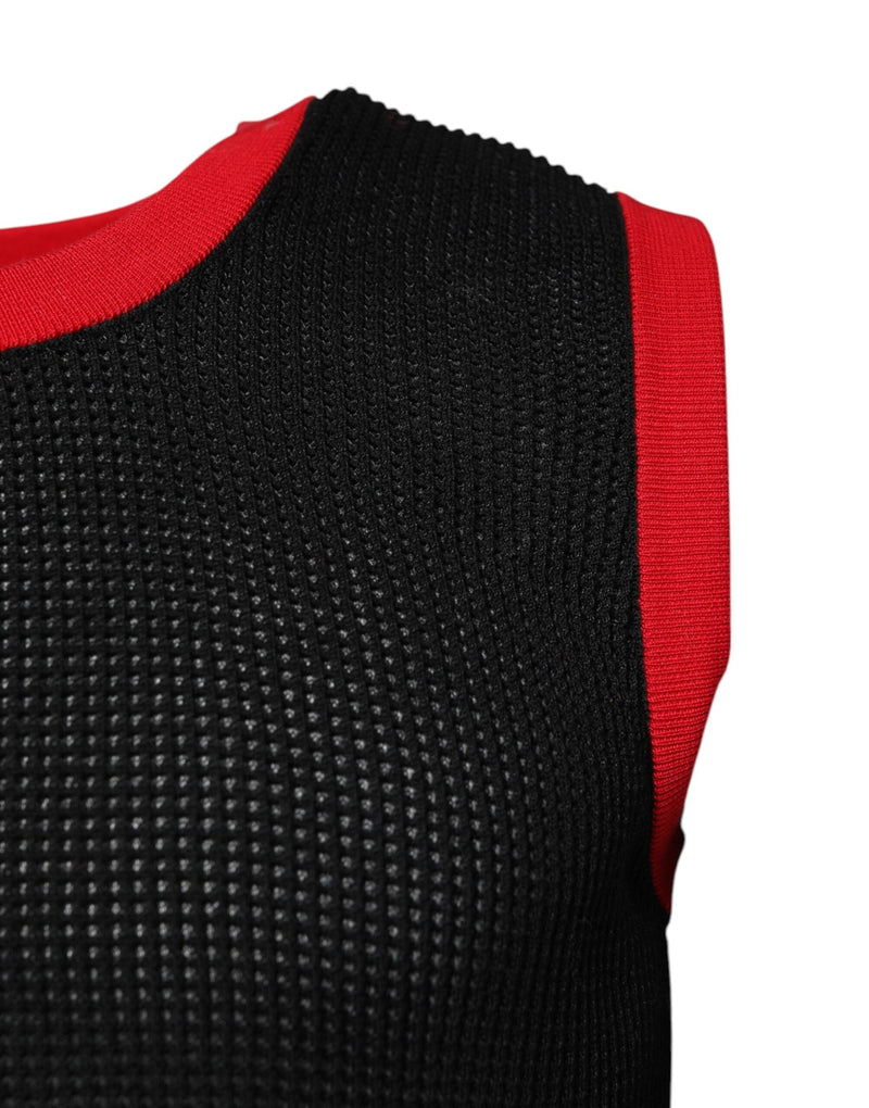Black Cotton Slim Fit Round Neck T-shirt Dolce & Gabbana