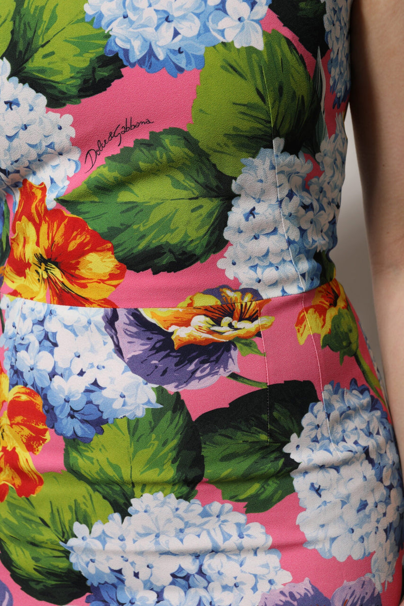 Multicolor Floral Sleeveless Sheath Dress Dolce & Gabbana