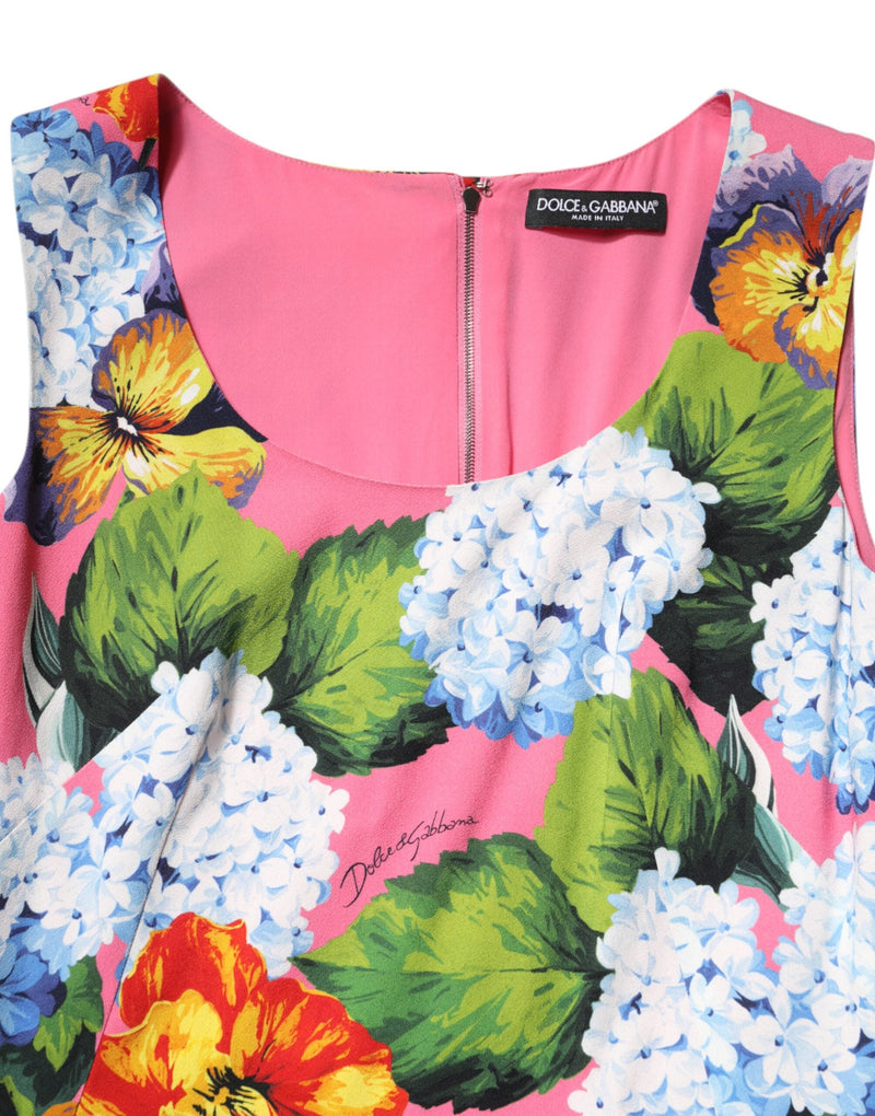 Multicolor Floral Sleeveless Sheath Dress Dolce & Gabbana