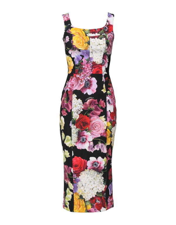 Multicolor Ortensia Patchwork Sheath Dress Dolce & Gabbana