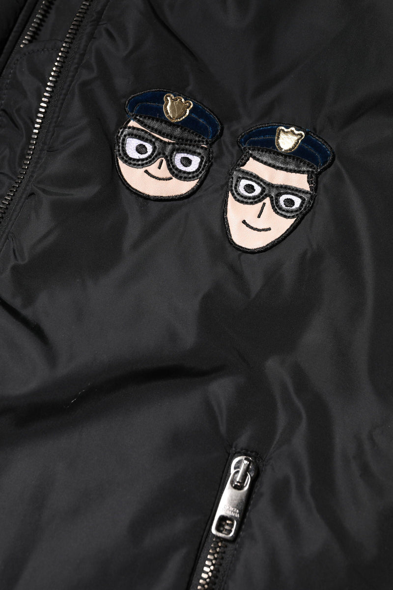 Black Nylon #DGFamily Full Zip Bomber Jacket Dolce & Gabbana