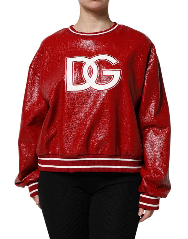 Red Wool DGLogo Embroidery Pullover Sweater Dolce & Gabbana